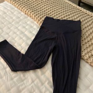 navy blue aerie crossover leggings